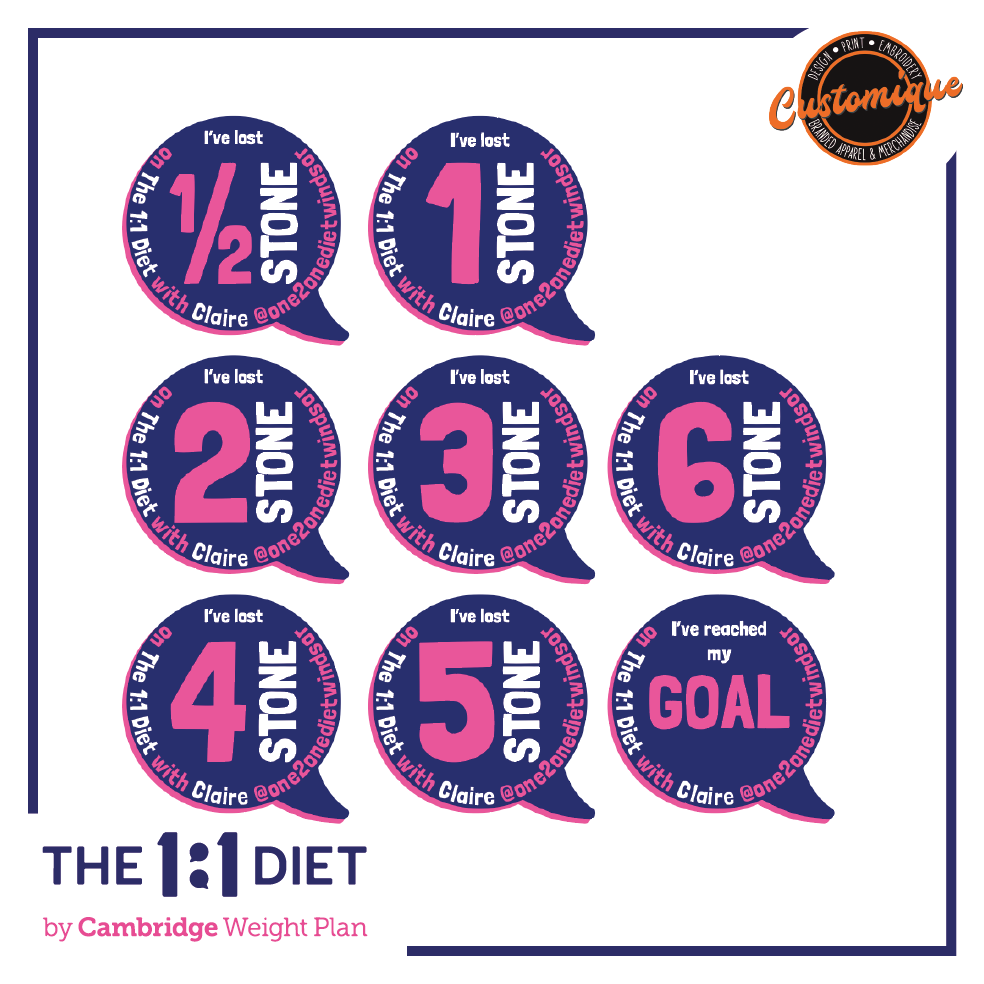 The 1:1 Diet - Foamex Weight Loss Speech Bubbles