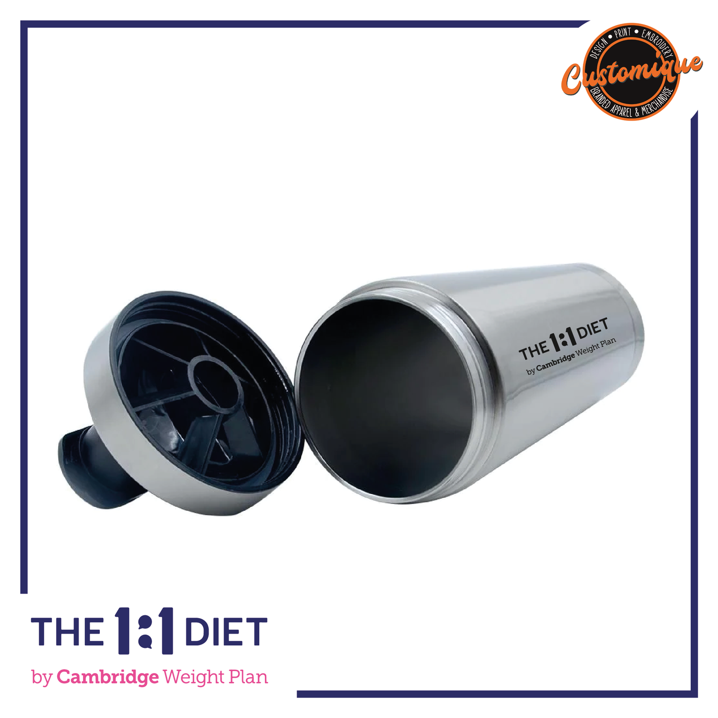 The 1:1 Diet - Aluminium Protein Shaker 500ml