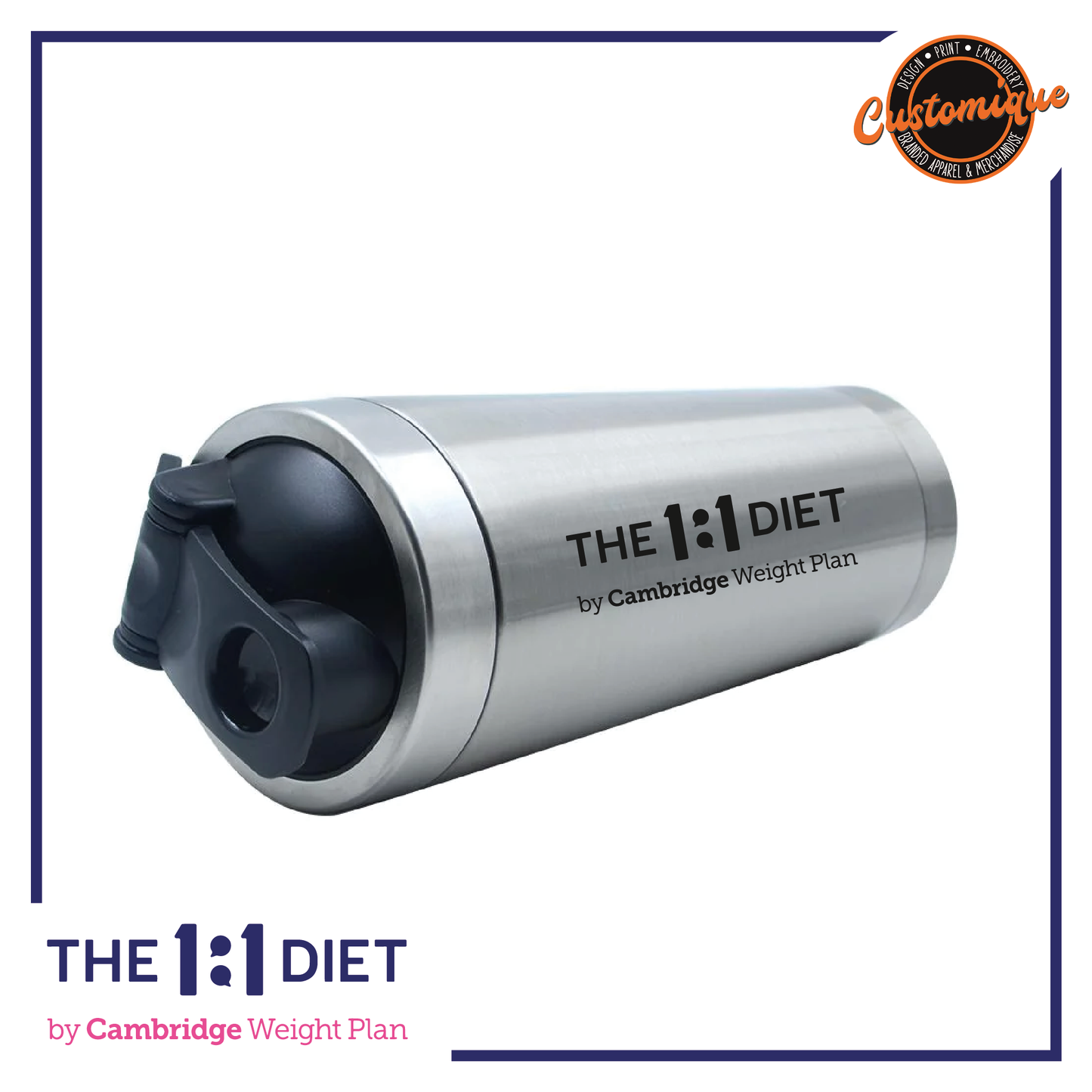 The 1:1 Diet - Aluminium Protein Shaker 500ml